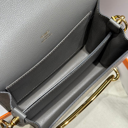 HM SAC ROULIS 18 CUIR DE VEAU GRIS EVERCOLOR 237578