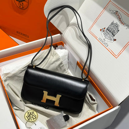 HM Constance Elan 24 Noir Epsom Quincaillerie dorée 237352
