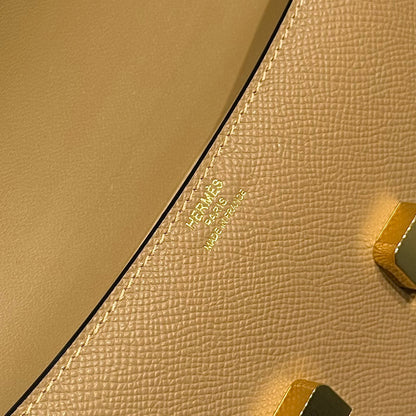 HM コンスタンス エラン 24cm バッグ ブラウン エプソムレザー ゴールド金具