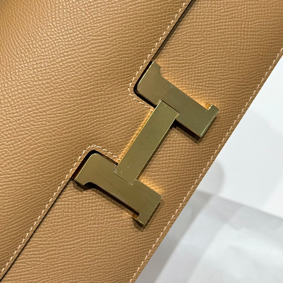 HM コンスタンス エラン 24cm バッグ ブラウン エプソムレザー ゴールド金具