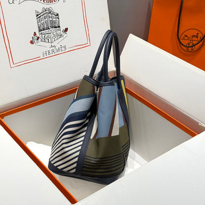 HM Garden Party 36 Toile multicolore et cuir de veau Negonda 243168
