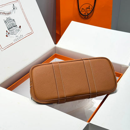 Sac HM Garden Party 30 en toile multicolore et cuir de veau Negonda 243192