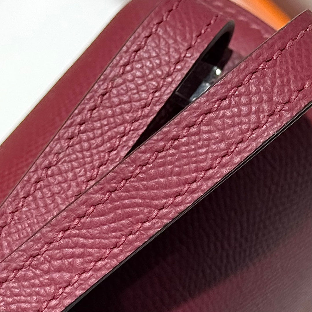 HM CONSTANCE 18 EPSOM ROUGE FONCÉ QUINCAILLERIE ARGENTÉE 243163