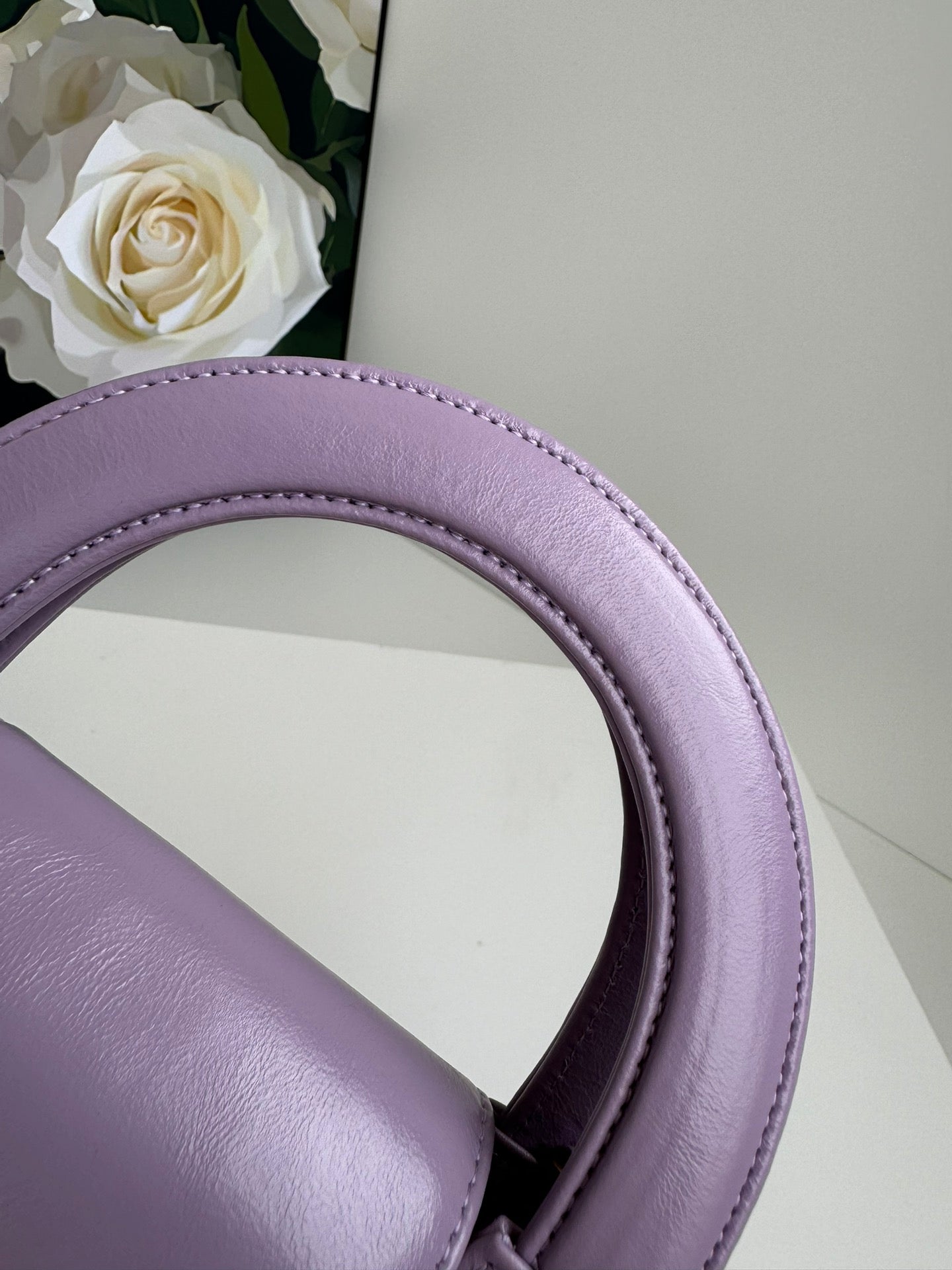 Sac shopping Kelly CC 24A Nano 19 cm en cuir d'agneau violet