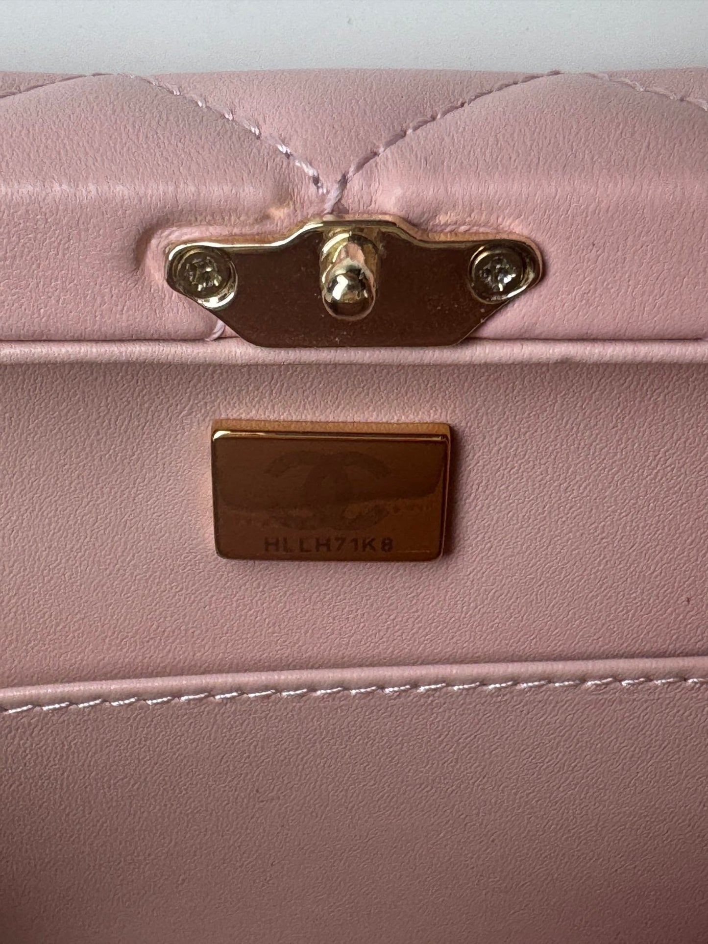 PETIT SAC BOÎTE 18 PO BALLERINE EN CUIR D'AGNEAU ROSE QUINCAILLERIE DORÉ