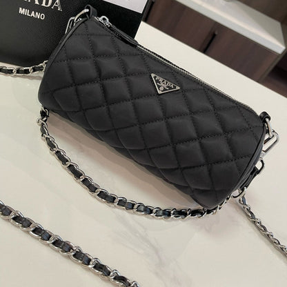 PRA シリンドリカル 20 バッグ（ブラック、REナイロン、シルバー金具）