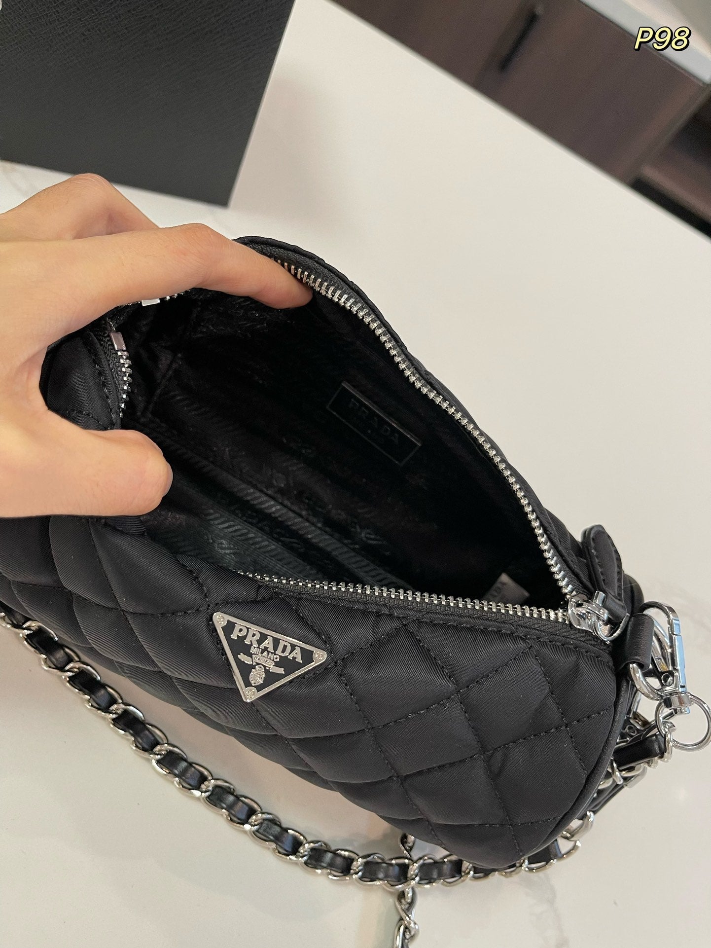 PRA シリンドリカル 20 バッグ（ブラック、REナイロン、シルバー金具）