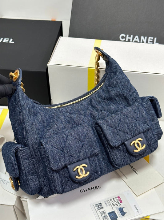 Sac Hobo CC 25C 35 cm Space Demin, quincaillerie dorée 243577
