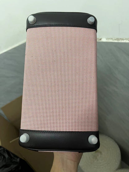 HM カドリーユ バーキン 25cm ブラック スウィフトレザー ピンク トワル