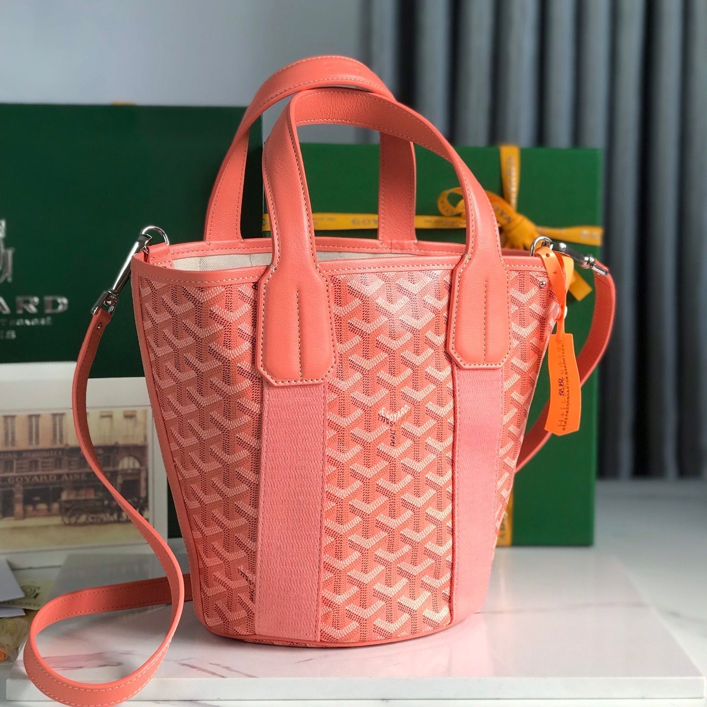 PETIT BELHARRA 24 EN TOILE GOYARDINE ROSE ET AGNEAU