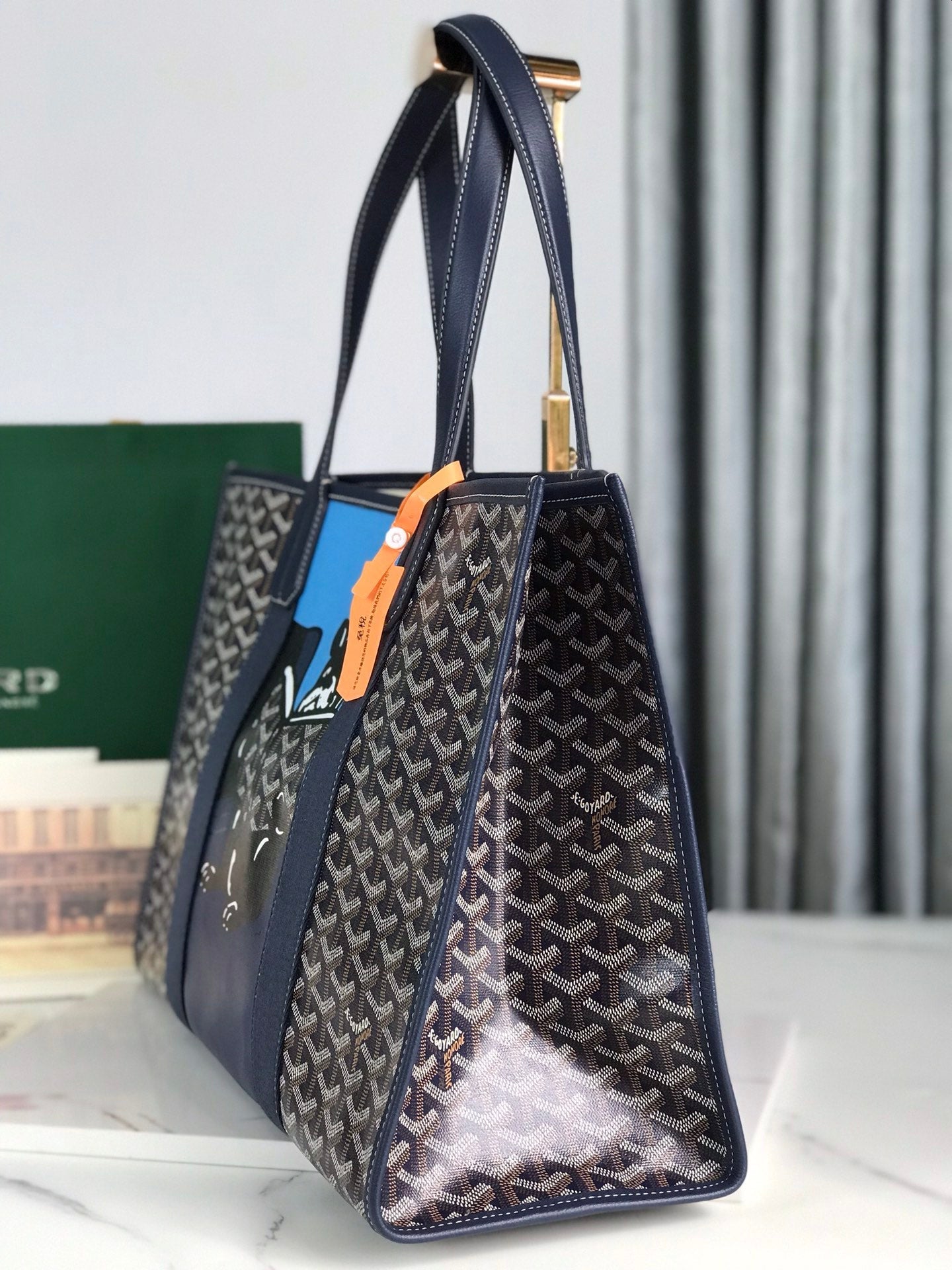 GOYA VILLETTE トート 45 ネイビーブルー ゴヤルダン キャンバス