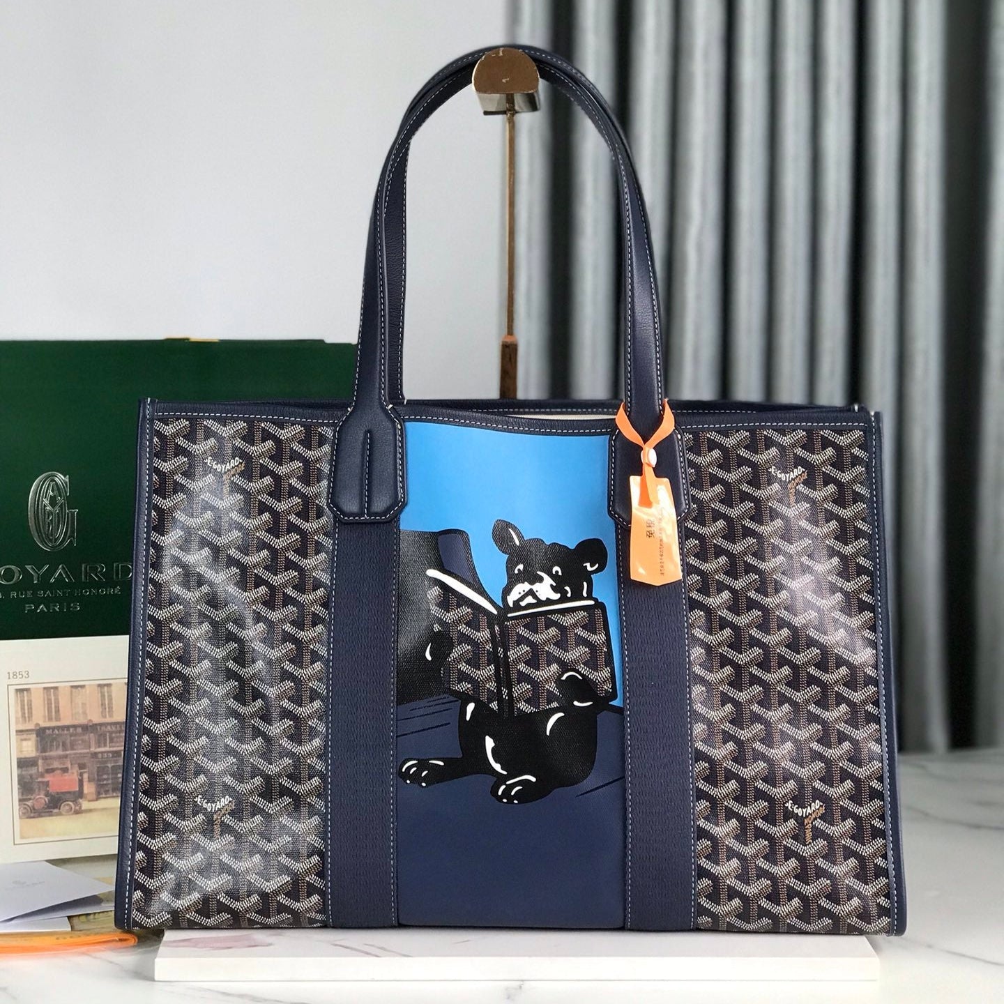 GOYA VILLETTE トート 45 ネイビーブルー ゴヤルダン キャンバス