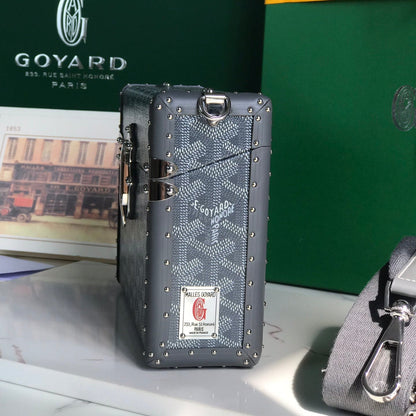 カセットトランクバッグ 21 グレー ゴヤルディン キャンバス &amp; クラムシー カウハイド