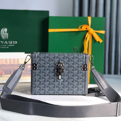 カセットトランクバッグ 21 グレー ゴヤルディン キャンバス &amp; クラムシー カウハイド