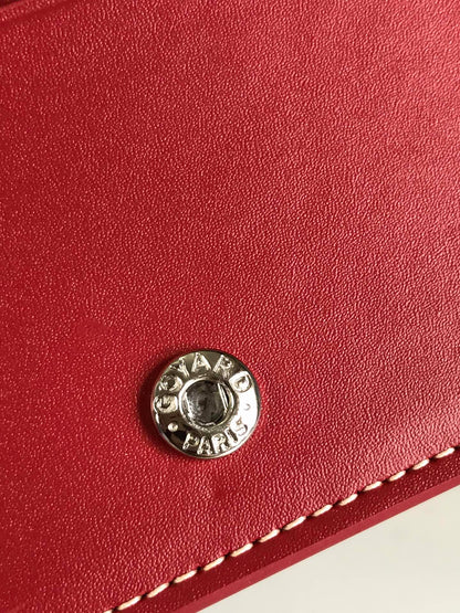 PORTEFEUILLE RICHELIEU 19 EN TOILE GOYARDINE ROUGE CLASSIQUE