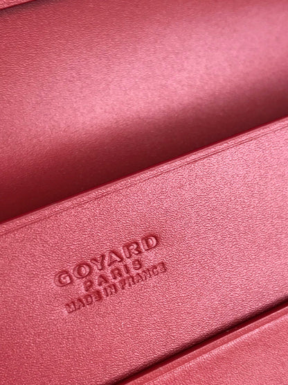 PORTEFEUILLE RICHELIEU 19 EN TOILE GOYARDINE ROUGE CLASSIQUE