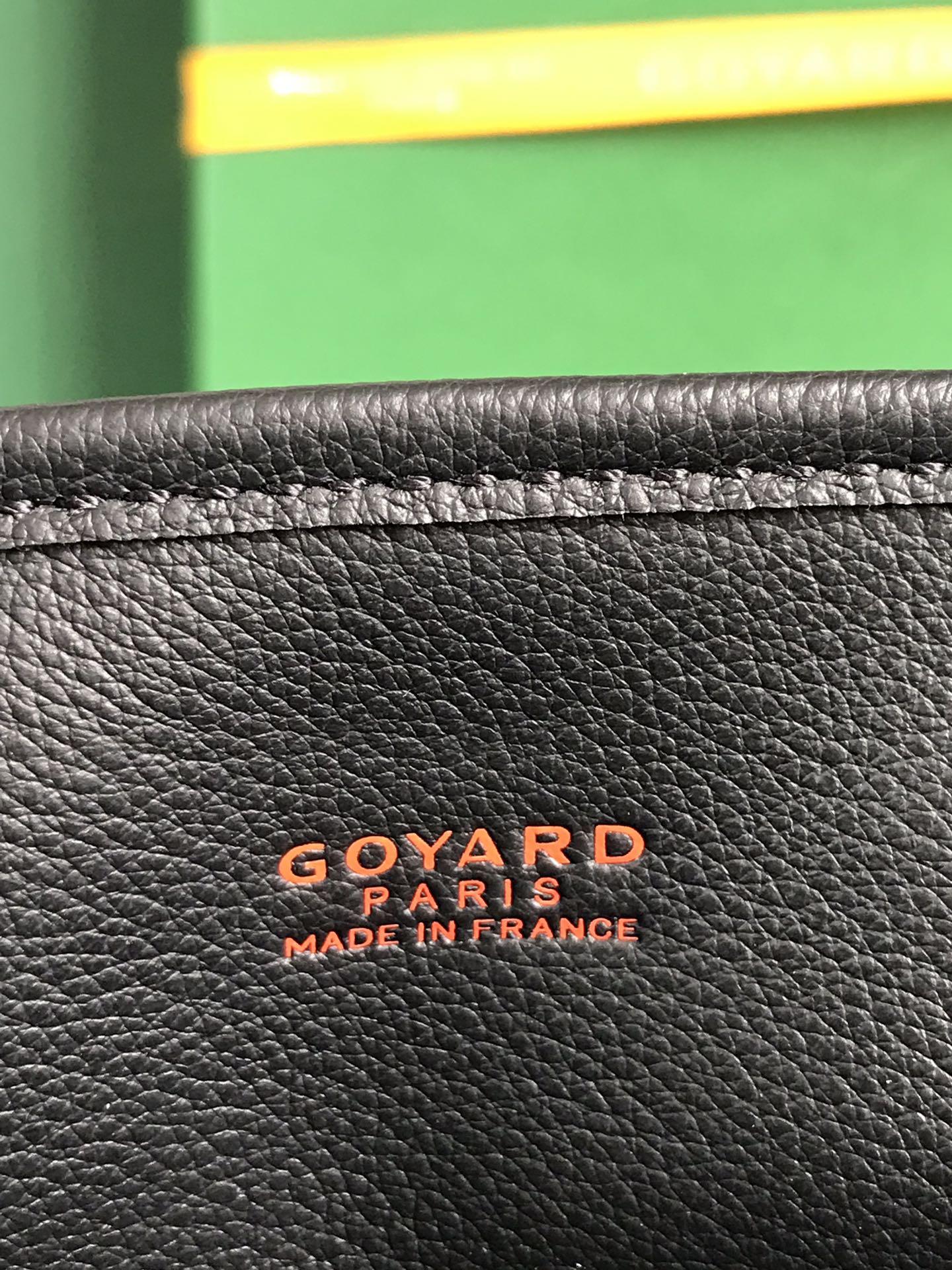 Mini sac Anjou 20 en cuir de veau noir et toile Goyardine