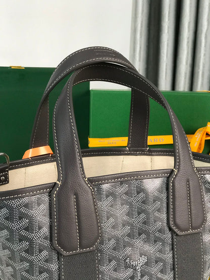 PETIT BELHARRA 24 EN TOILE GOYARDINE GRIS ET AGNEAU