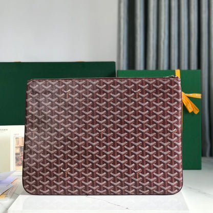 POCHETTE SÉNAT MGM 40 EN TOILE GOYARDINE ROUGE BOURGOGNE