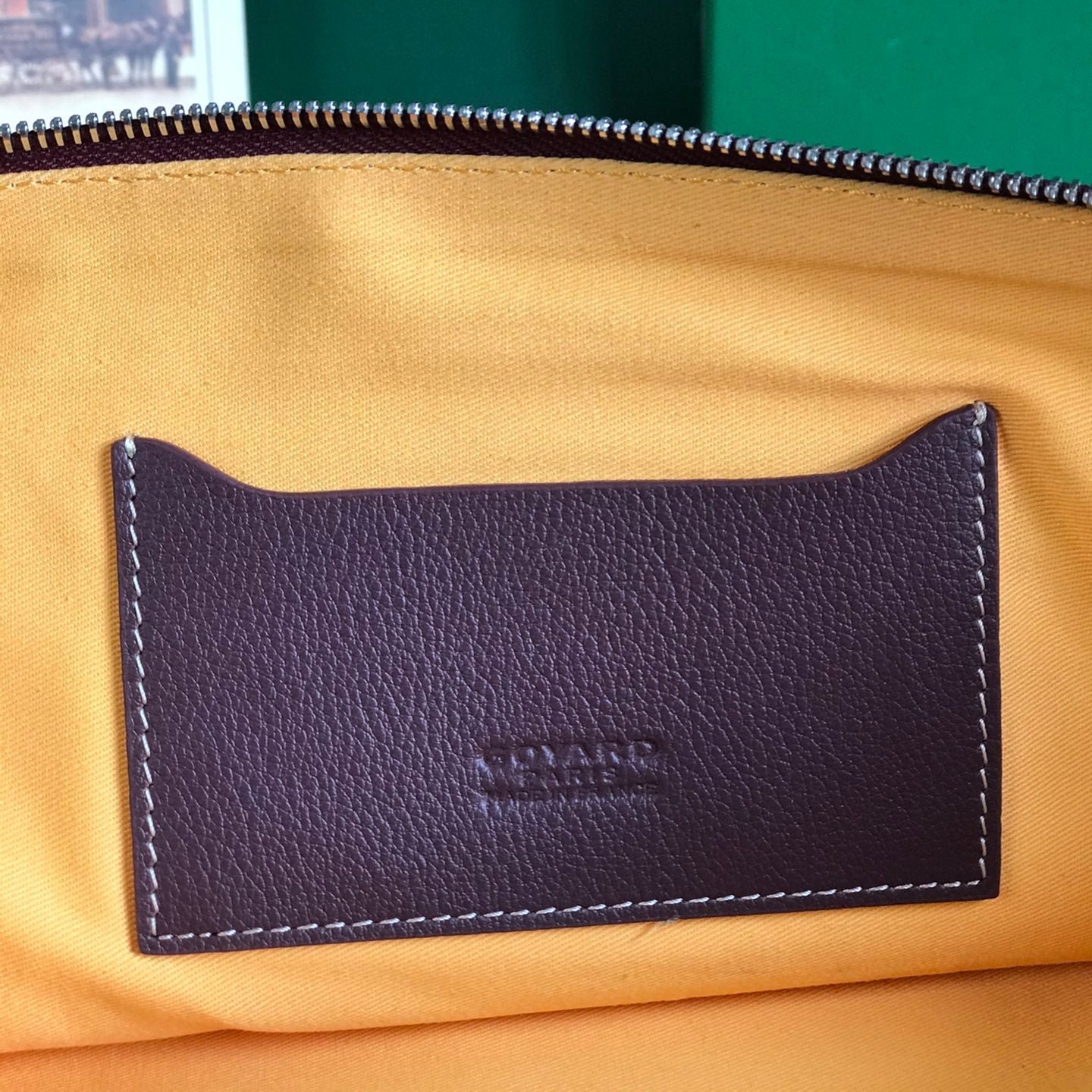 POCHETTE SÉNAT MGM 40 EN TOILE GOYARDINE ROUGE BOURGOGNE