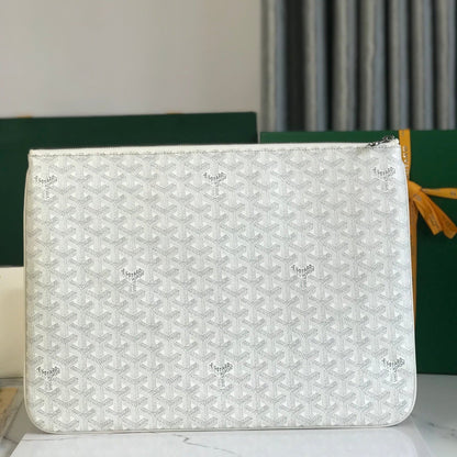 POCHETTE SÉNAT MGM 40 EN TOILE GOYARDINE BLANCHE