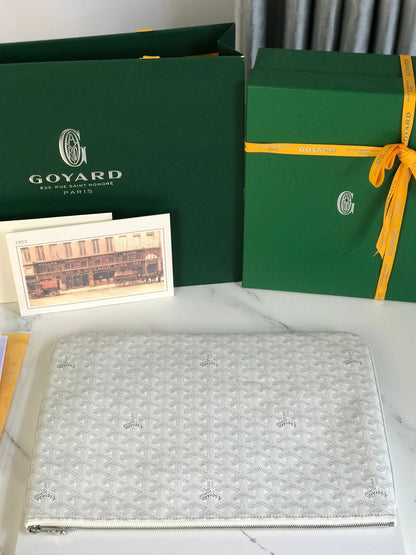 POCHETTE SÉNAT MGM 40 EN TOILE GOYARDINE BLANCHE