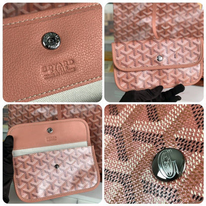 Sac Saint Louis PM 34 cm en toile de veau Chevroches rose