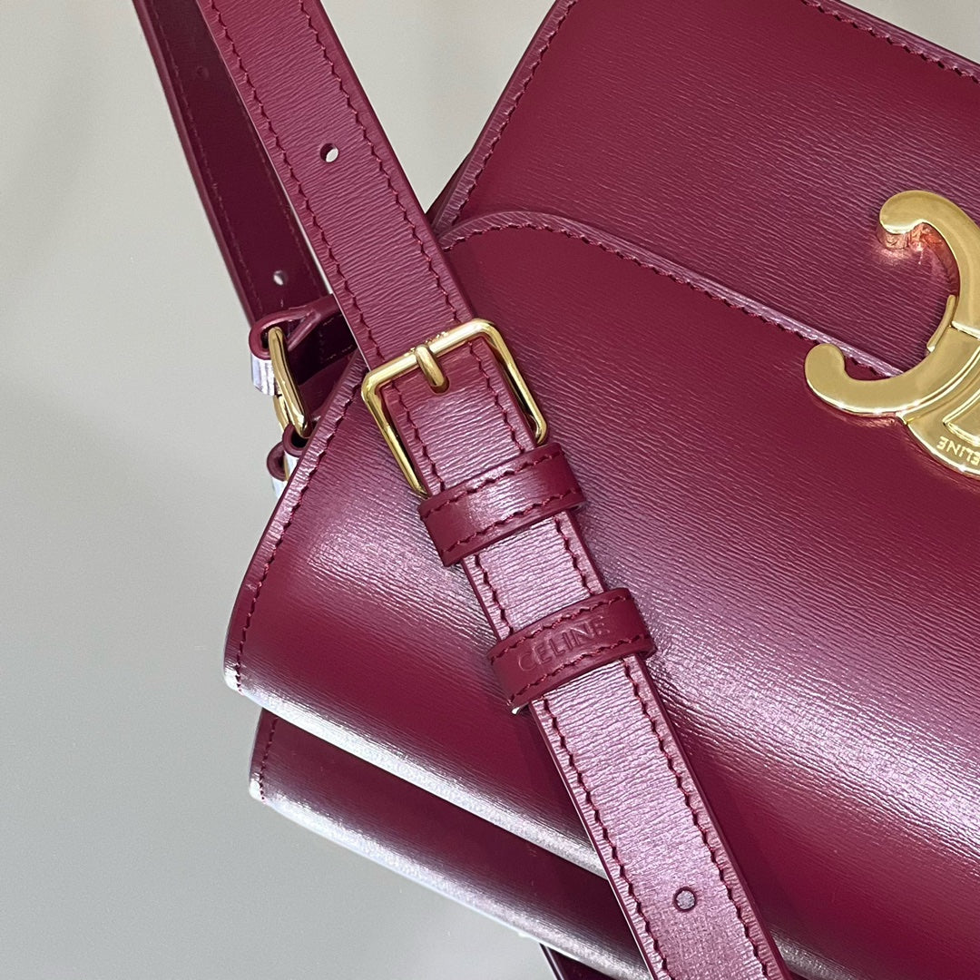 MINI CLAUDE 22 CUIR DE VEAU BRILLANT FANSY VIOLET