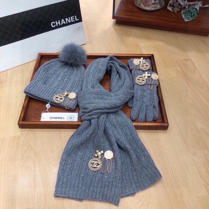 ENSEMBLE TROIS PIÈCES EN CACHEMIRE GRIS REQUIN 424000 