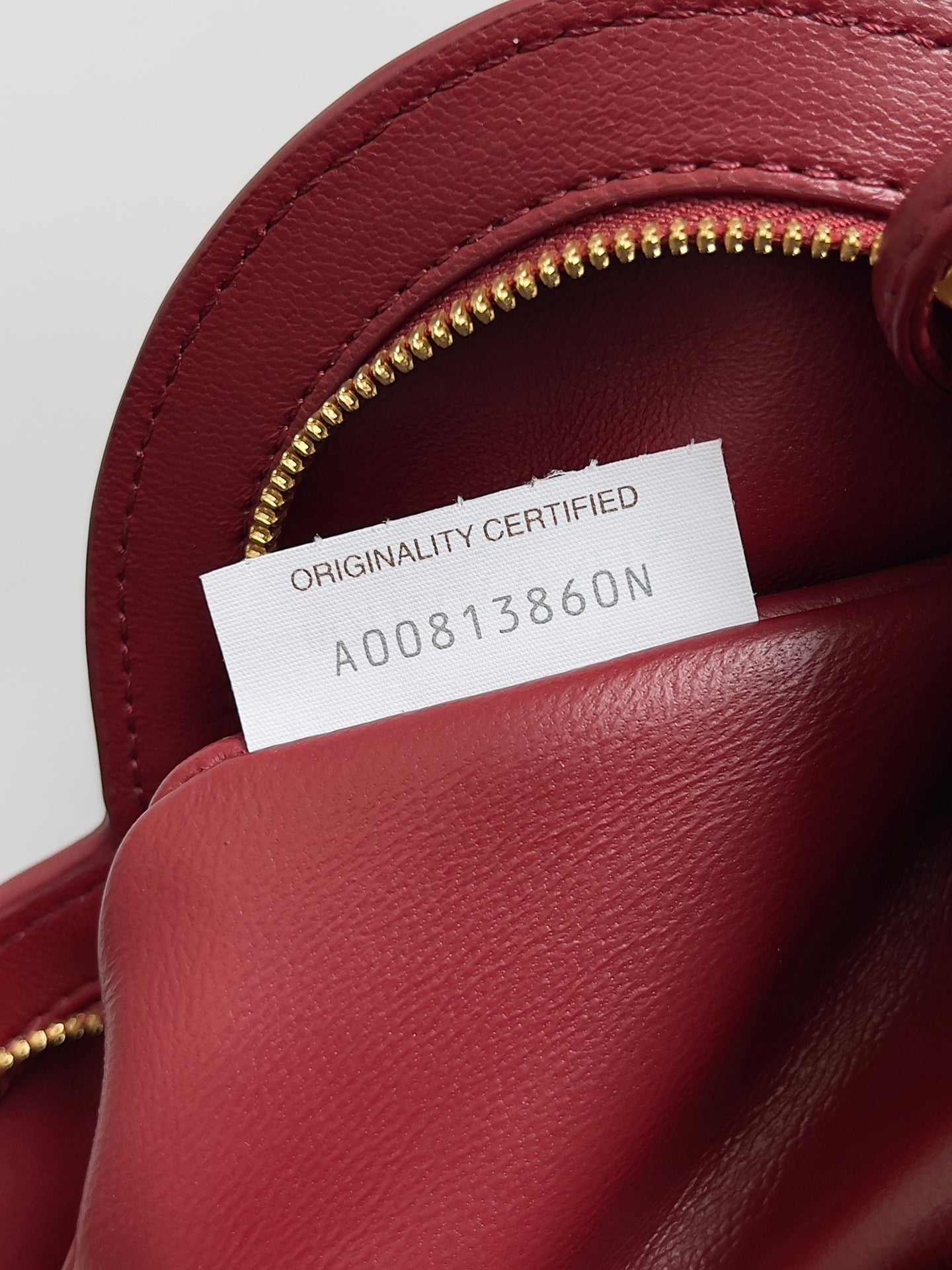 Sac BV Petit Solstice 22cn Cuir de veau rouge 209088
