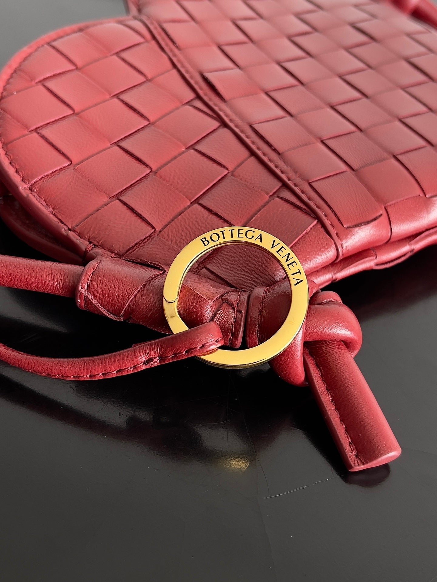 Sac BV Petit Solstice 22cn Cuir de veau rouge 209088