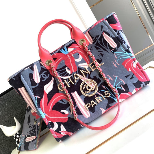Grand sac fourre-tout CC CLASSIC 38 en toile colorée grise mélangée