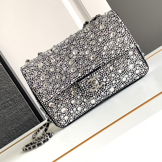 Mini sac à rabat CC 24S 20 cm avec incrustations de pierres