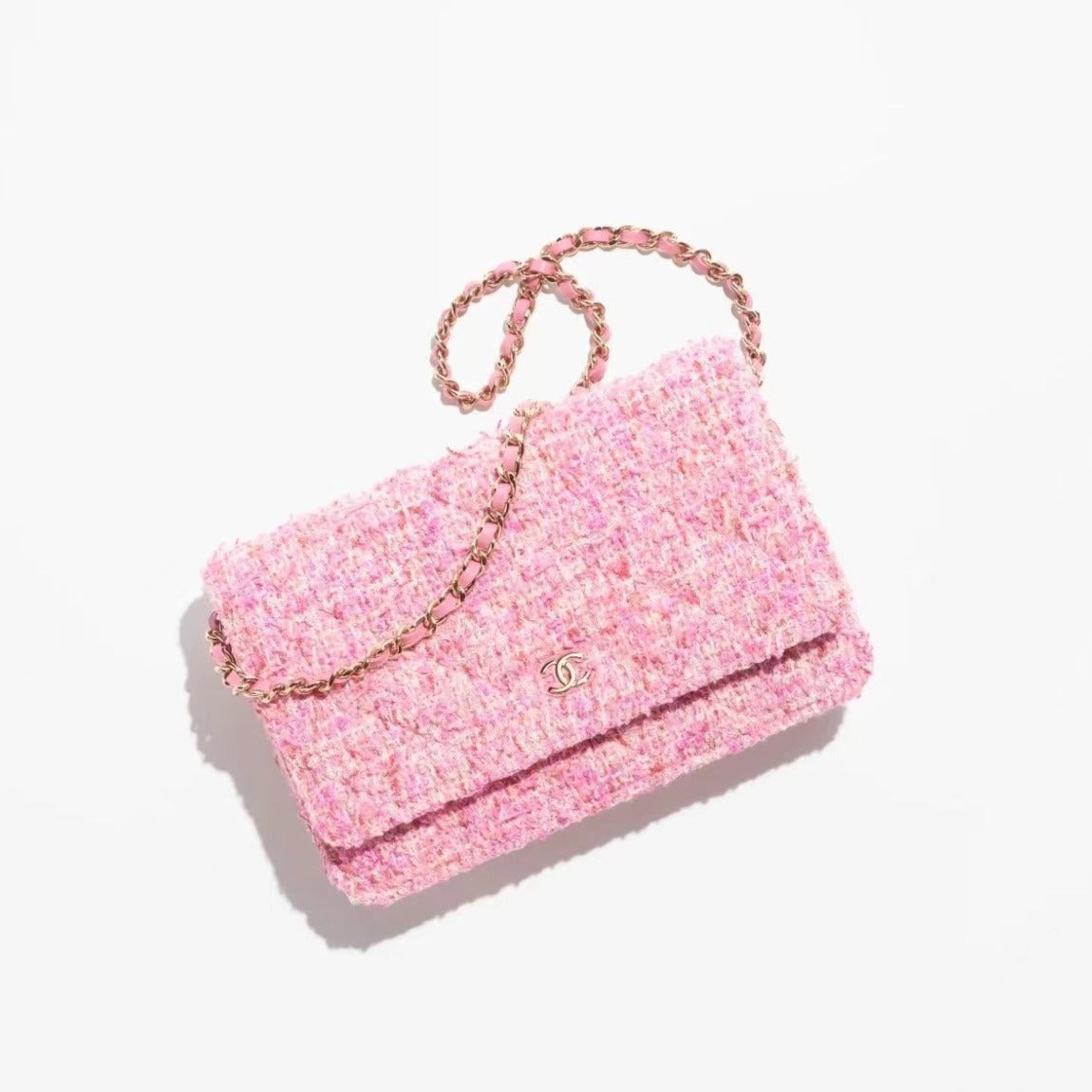 cc woc 18.5 tweed rose matériel doré
