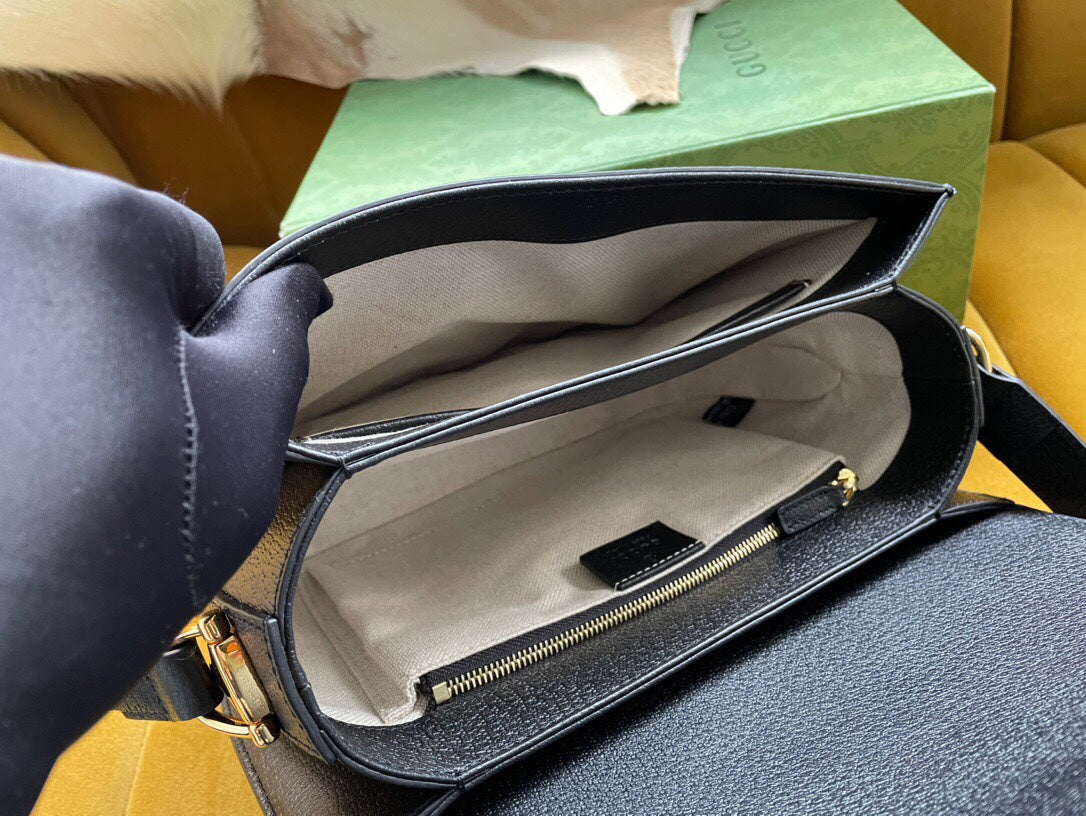 MINI SAC 25 GG HORSEBIT 1955 EN DENIM NOIR