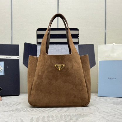 トートバッグ 25インチ チェリーウッドスエード ゴールドロゴ