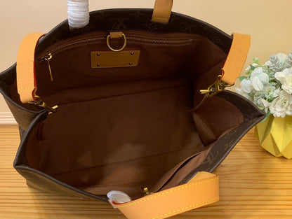 LV ショッパートート MM 40cm ブラウン モノグラム カーフスキン 205583