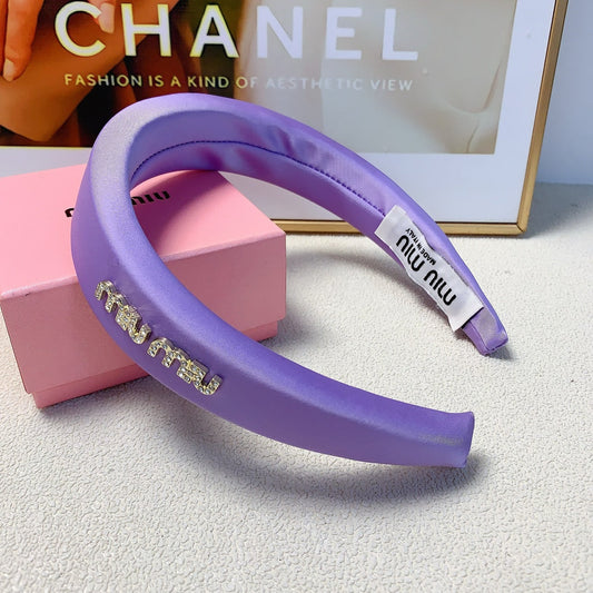 BANDEAU ÉPAIS EN SOIE VIOLETTE 241199