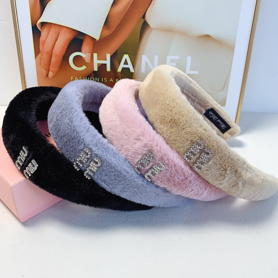 BANDEAU EN FOURRURE DE LAPIN NOIR