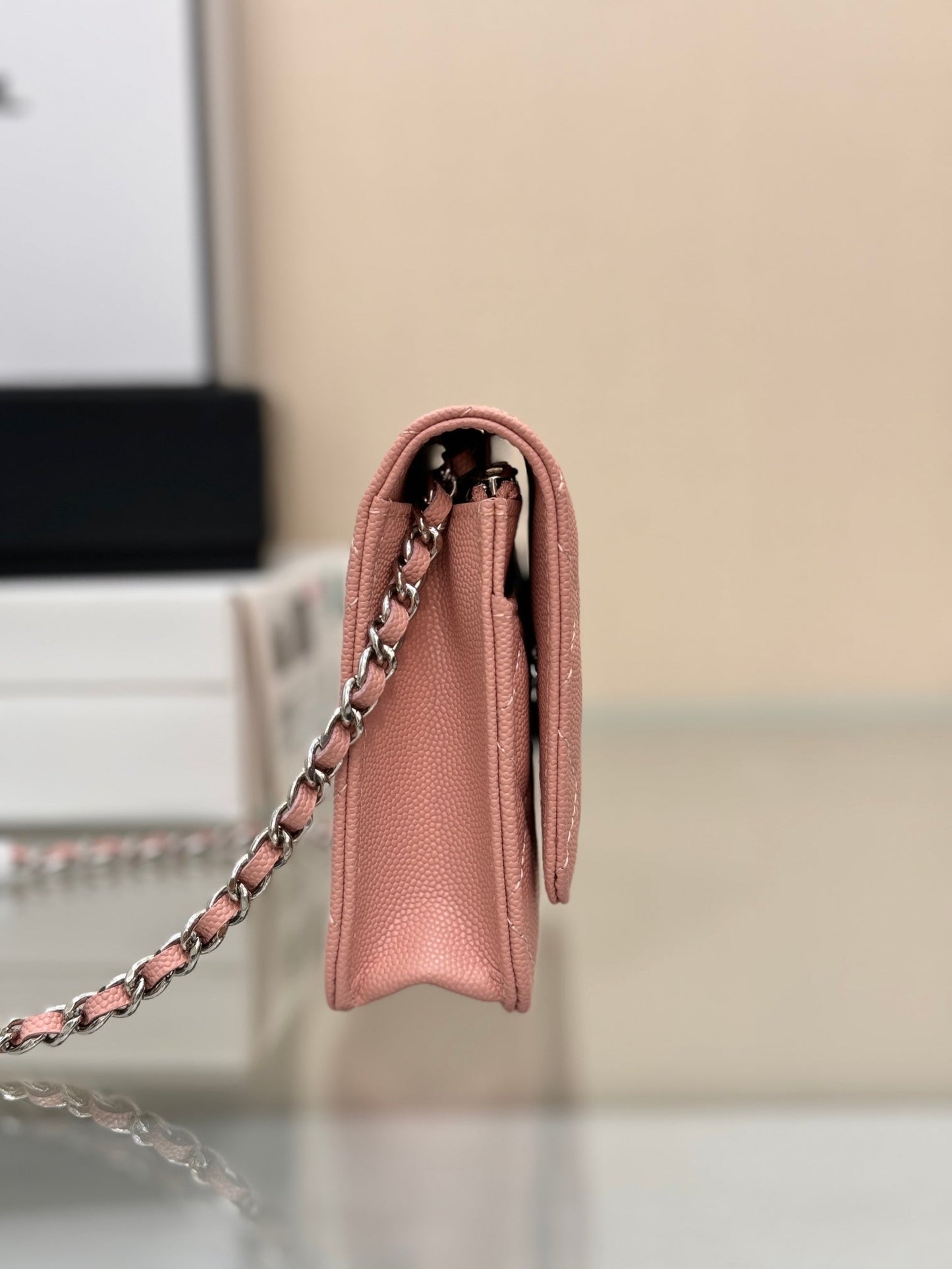 WOC 19CM ROSE CLAIR CAVIAR QUINCAILLERIE ARGENTÉE