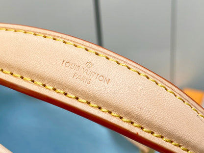 nano noe 13 toile damier cuir de veau beige matériel doré