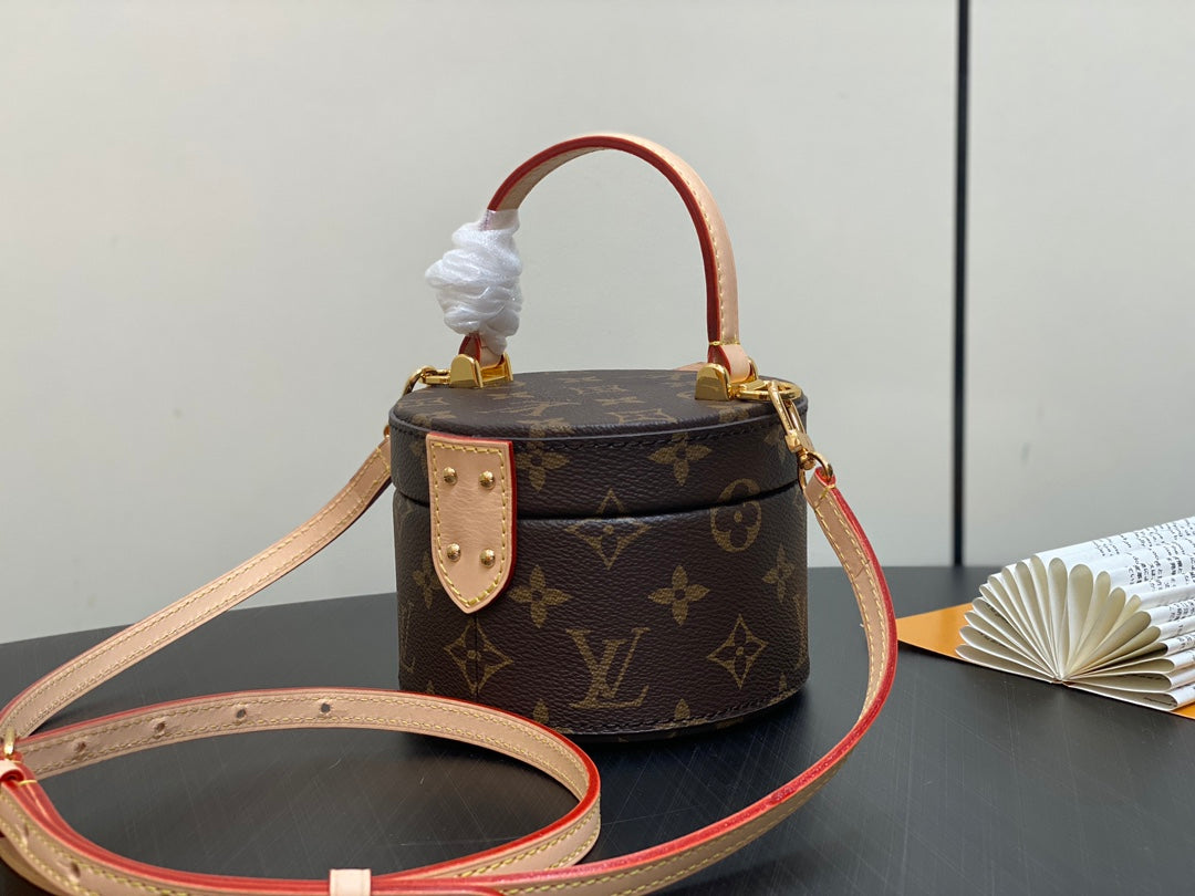 sac lv scott 13 cm en toile monogram marron