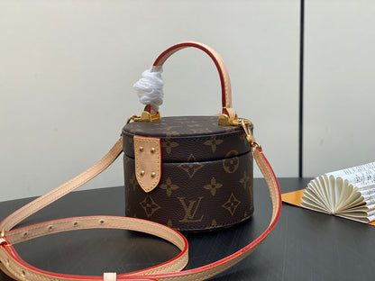 sac lv scott 13 cm en toile monogram marron