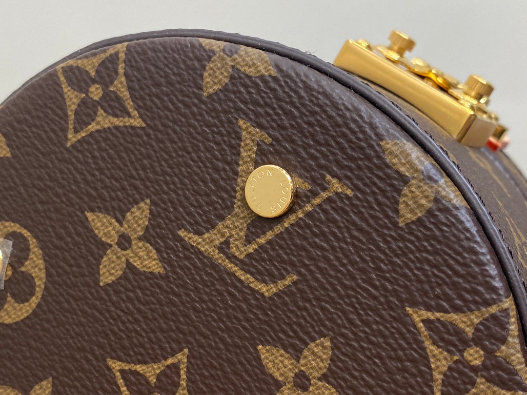 sac lv scott 13 cm en toile monogram marron