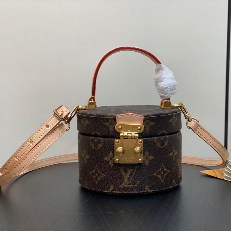 sac lv scott 13 cm en toile monogram marron