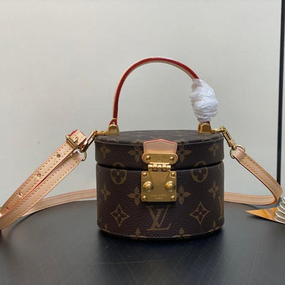 sac lv scott 13 cm en toile monogram marron