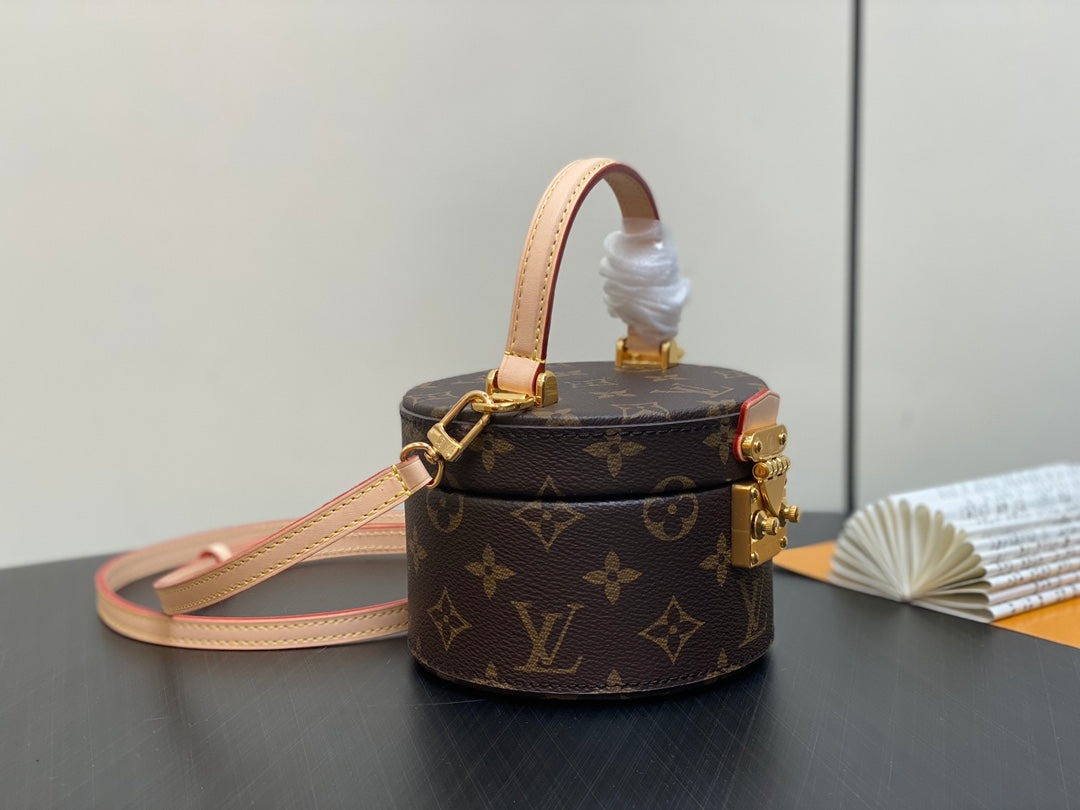 sac lv scott 13 cm en toile monogram marron
