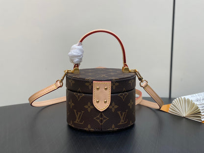 sac lv scott 13 cm en toile monogram marron