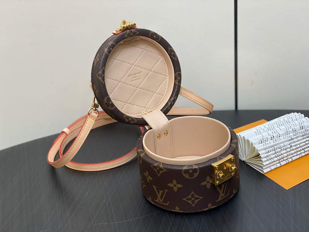 sac lv scott 13 cm en toile monogram marron