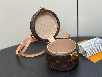 sac lv scott 13 cm en toile monogram marron